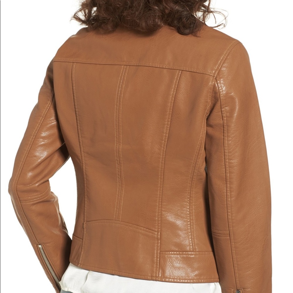 Blank NYC Cognac Faux Leather Jacket - Picture 6 of 8
